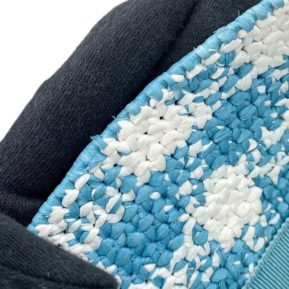 PRADA Crochet bucket hat Size S Viscose Rayon 100% White/Light Blue - Picture 10 of 14